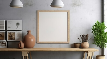  Mock-up poster frame in atelier 3d , Mockups Design 3D, HD