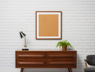Poster frame mockup in home interior , Mockups Design 3D, HD