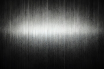 Metal background or texture of brushed steel plate with reflected light and shadow