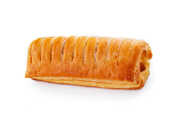 Fresh puff pastries isolated on a white background