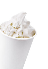 Fototapeta na wymiar Coffee mocha milkshake with cream isolated