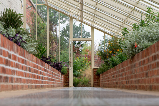 greenhouse with plants at rhs bridgewater