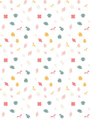 pattern with confetti, pattern background with flower minimalist trendy