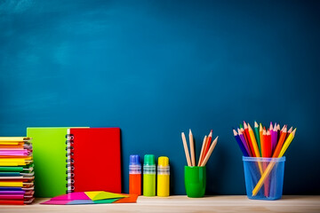 Fototapeta premium Back to school concept, generative ai 