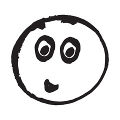 Smile icon vector. Face emoticon sign joy