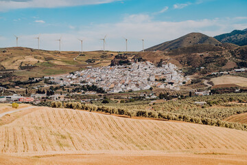 Ardales town in Andalusia Spain and its landscapes