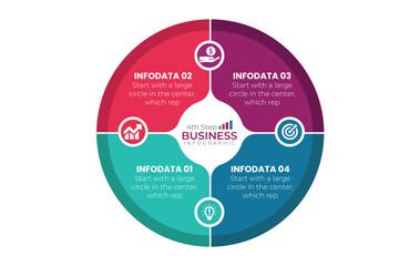 Pieces of Circle Infographic