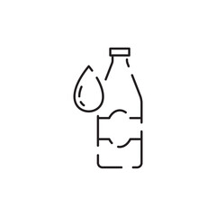 Icon line water. Drop liquid drink vector pictograms isolated on a white background