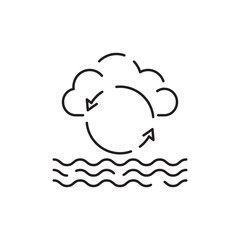 Icon line water. Drop liquid drink vector pictograms isolated on a white background