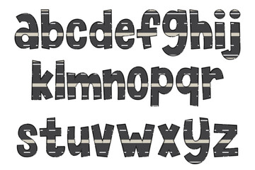 Handcrafted Straight Road Letters. Color Creative Art Typographic Design