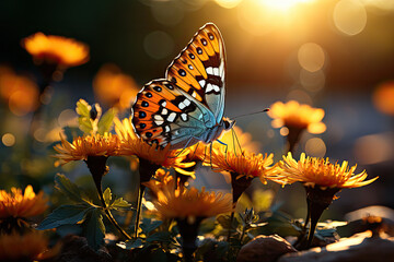 Flower of butterfly, Generative AI