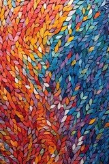colorful mosaic pattern symbolizing unity in diversity, created with generative ai