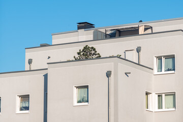 partial section of a modern residential building