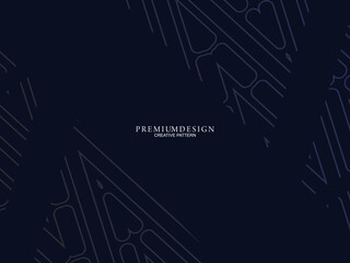 Premium background design with diagonal dark blue stripe pattern. Vector horizontal template for digital lux business banner, contemporary formal invitation, luxury voucher, award certificate.