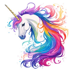 Watercolor Unicorn! Unleash your artistic spirit with this vibrant watercolor unicorn