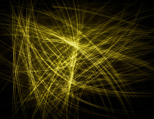 An abstract background photograph of bright yellow lines made using ICM techniques