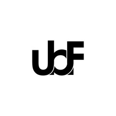 ubf initial letter monogram logo design