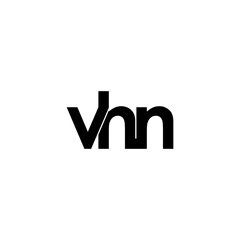 vhn lettering initial monogram logo design
