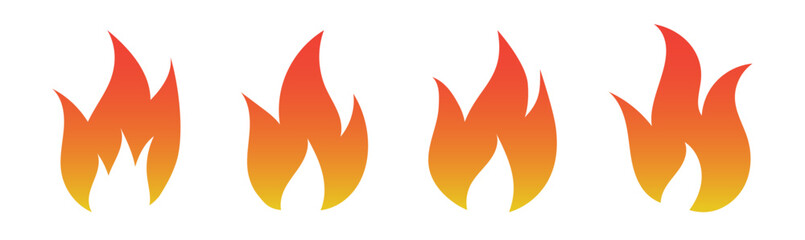 fire icon element gradient color red orange