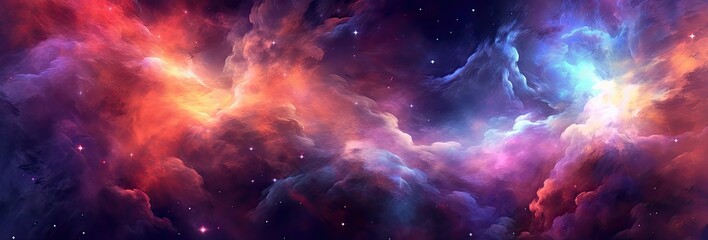 Obraz na płótnie Canvas Colorful nebula space background