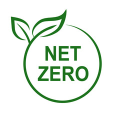 Net zero icon, CO2 net-zero emission, carbon neutral concept – stock vector