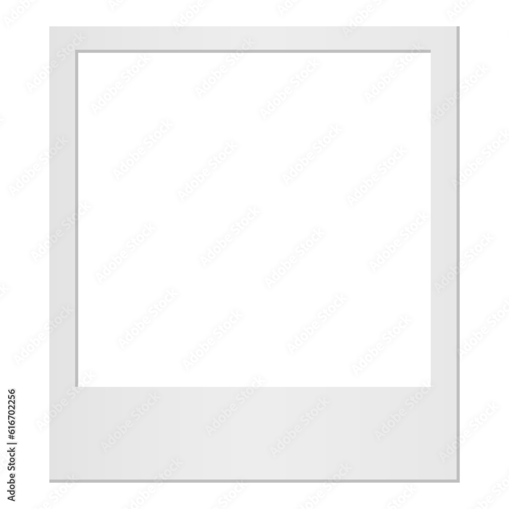 Poster empty white photo frame. realistic photo card frame mockup - stock vector