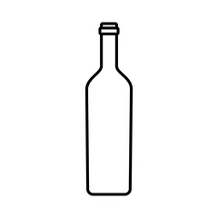 Wine bottle icon vector. Wine illustration sign. bottle symbol or logo.