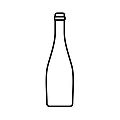Wine bottle icon vector. Wine illustration sign. bottle symbol or logo.