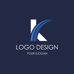 financial accounting K logo creative. Success growth vector logo