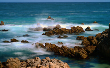 Surf Breaking Asilomar State Marine Reserve California