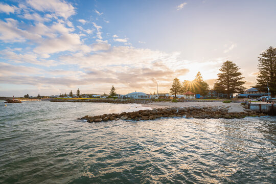 Beachport foreshore at sunset, South Australia