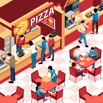 Food Court Illustration
