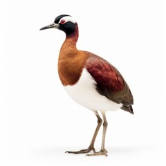 Fototapeta premium African Jacana Savanna Animal. Isolated on White Background. Generative AI.
