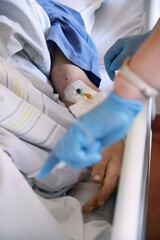 A nurse is caring for a patient.