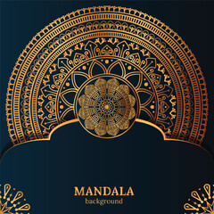 luxury mandala with abstract background. Decorative mandala design for cover, card, invitation, print, poster,  banner, brochure, 