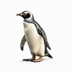 Obraz premium Penguin Water Animal. Isolated on White Background. Generative AI.