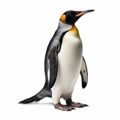 Penguin Water Animal. Isolated on White Background. Generative AI.