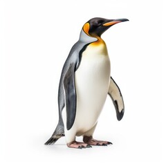 Penguin Water Animal. Isolated on White Background. Generative AI.