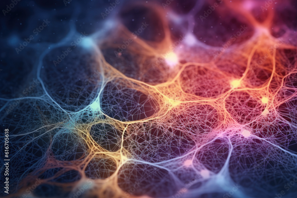 Aufkleber advanced artificial intelligence, neural network, ann.abstract graphics scheme of neural machine min