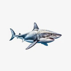 Fototapeta premium Shark Water Animal. Isolated on White Background. Generative AI.