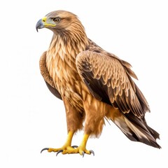 Tawny Eagle Savanna Animal. Isolated on White Background. Generative AI.
