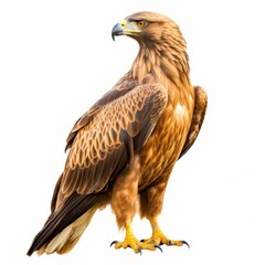 Tawny Eagle Savanna Animal. Isolated on White Background. Generative AI.