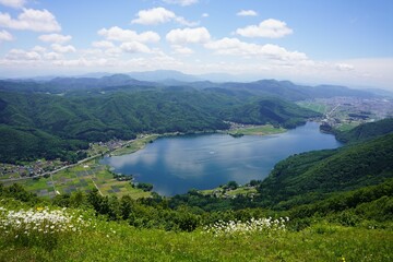小熊山から望む木崎湖