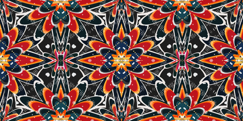 seamless ethnic pattern design.Geometric ethnic oriental ikat pattern traditional Design.Geometric ethnic oriental pattern traditional Design for background,carpet,clothing,wrapping,fabric,embroidery