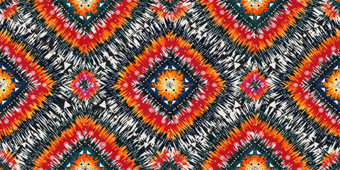 seamless ethnic pattern design.Geometric ethnic oriental ikat pattern traditional Design.Geometric ethnic oriental pattern traditional Design for background,carpet,clothing,wrapping,fabric,embroidery