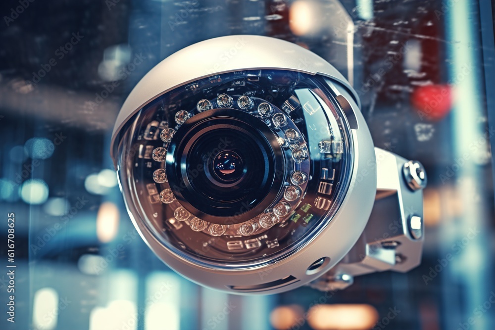 Aufkleber security surveillance cameras. generated by ai.