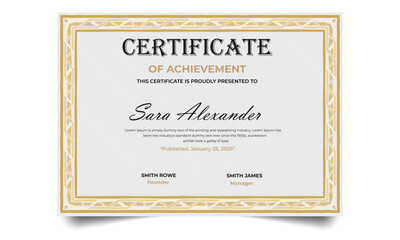 Modern Design Certificate. Certificate template awards diploma background vector modern design simple elegant and luxurious elegant