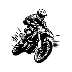 motocross logo design illustration