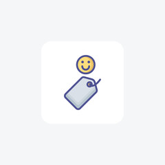 Cheerful Fill Icon for Smiley Face Tags

