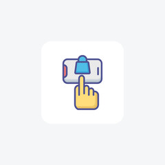 Hand Swap, Navigation, Lock Vector Fill Icon